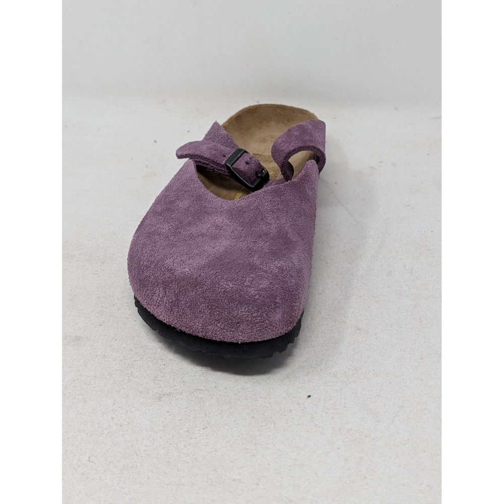 Birkenstock London Purple Suede Closed Toe Clogs Shoes Womens 39 L8 M6 - Picture 9 of 13